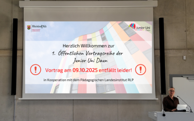 Vortrag am 09.10.2025 entfällt leider