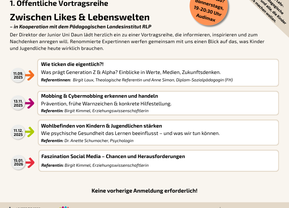 Zwischen Likes & Lebenswelten – Neue Vortragsreihe an der Junior Uni Daun